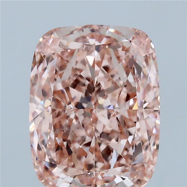 4.18 Ct. Fancy Intense Pink Cushion Lab Grown Diamond