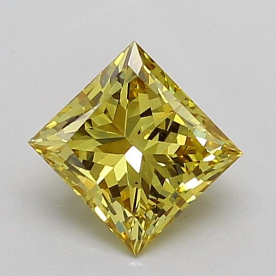 1.29 Ct. Fancy Intense Yellow Princess Lab Grown Diamond