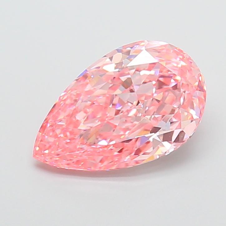 4.31 Ct. Fancy Vivid Pink Pear Lab Grown Diamond