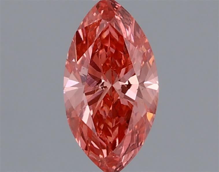 0.44 Ct. Fancy Vivid Pink Marquise Lab Grown Diamond
