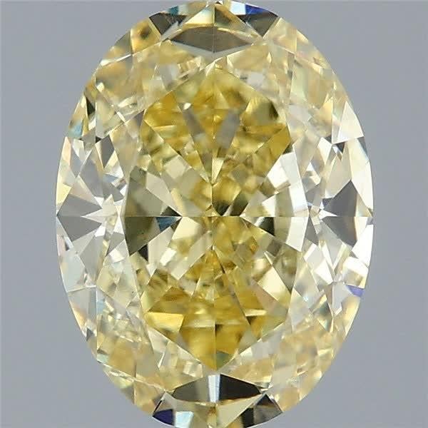 2.59 Ct. Fancy Intense Yellow Oval Lab Grown Diamond