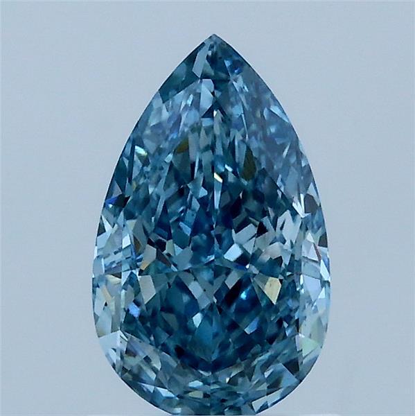 1.24 Ct. Fancy Vivid Blue Pear Lab Grown Diamond