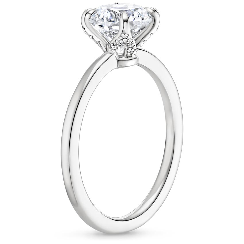 Platinum Everly Diamond Ring, large side view