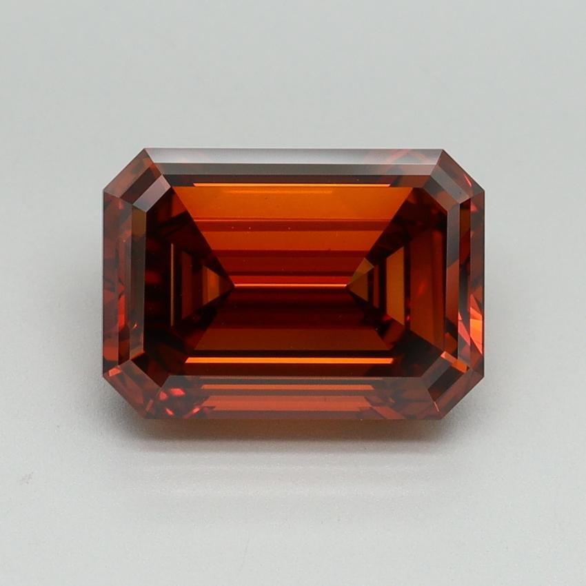 3.15 Ct. Fancy Deep Orange Emerald Lab Grown Diamond