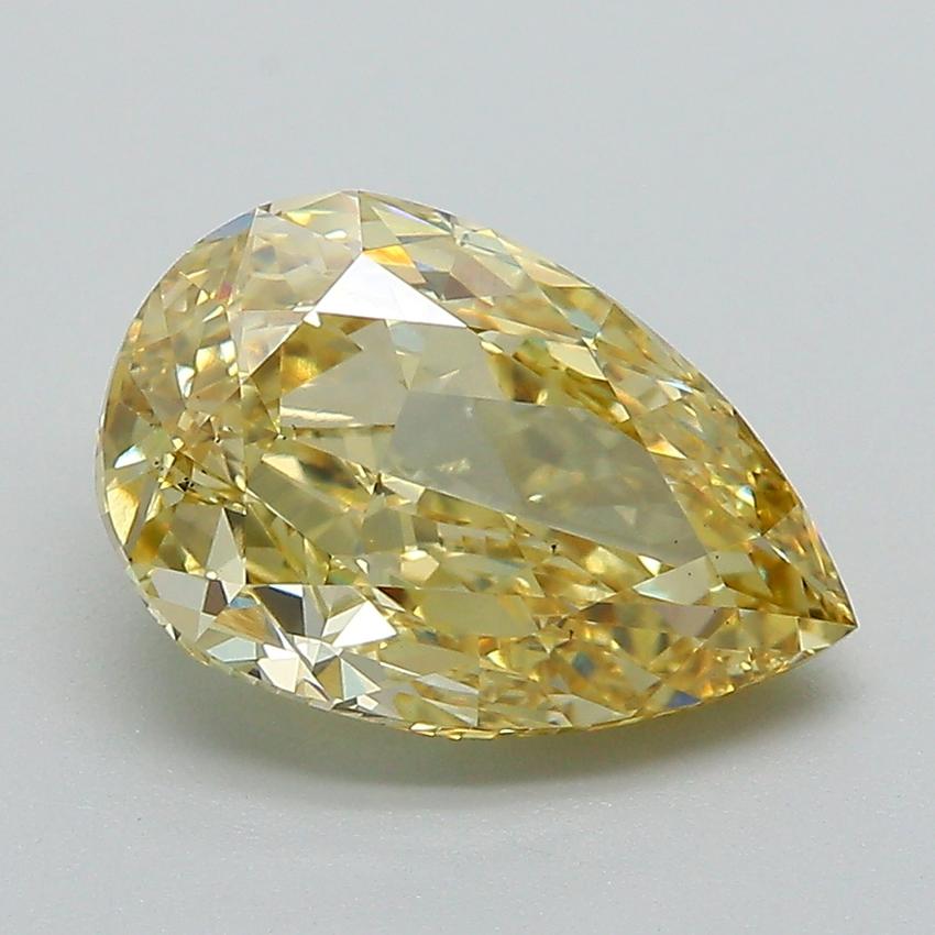 3.09 Ct. Fancy Vivid Yellow Pear Lab Grown Diamond