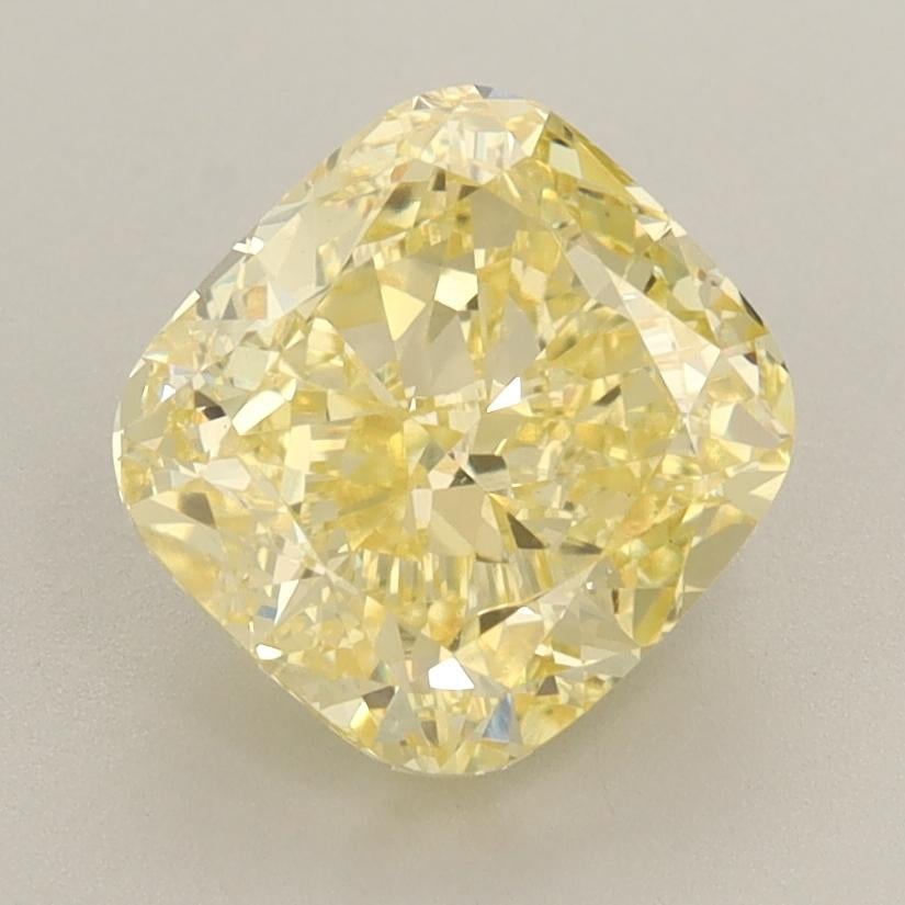 2.54 Ct. Fancy Vivid  Yellow Cushion Lab Grown Diamond