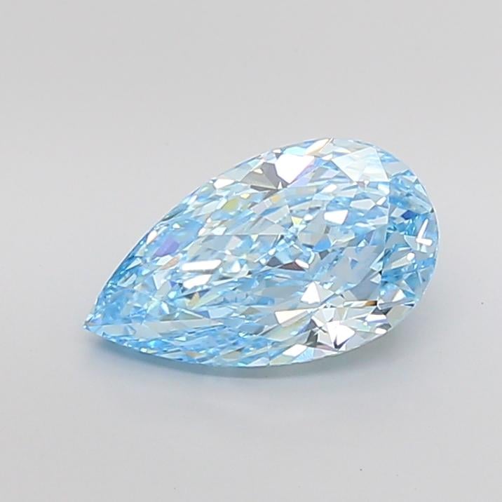 3.52 Ct. Fancy Vivid Blue Pear Lab Grown Diamond