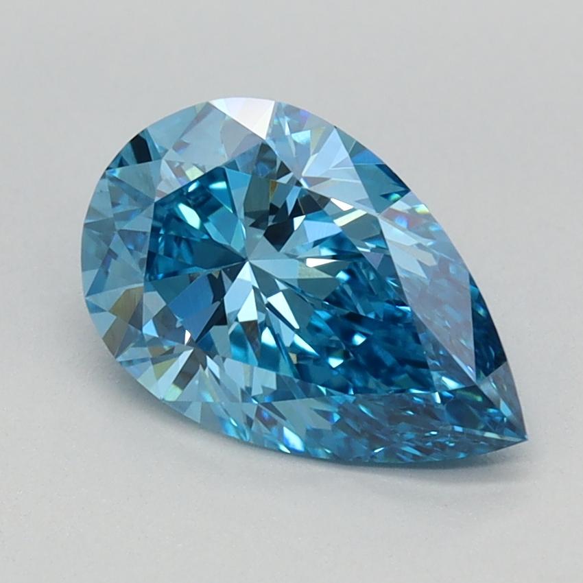 1.10 Ct. Fancy Vivid Blue Pear Lab Grown Diamond