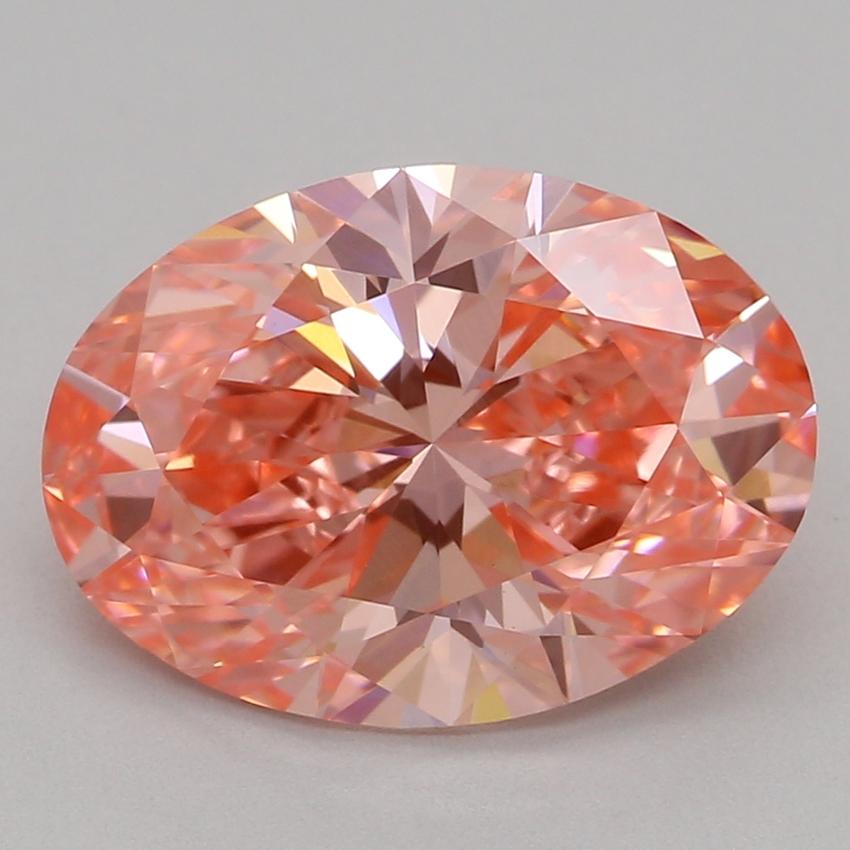 2.05 Ct. Fancy Vivid Pink Oval Lab Grown Diamond