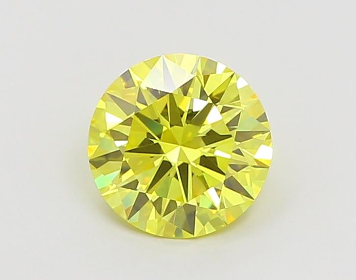 1.27 Ct. Fancy Vivid Yellow Round Lab Grown Diamond