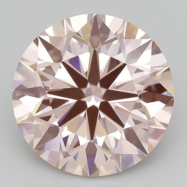 9.56 Ct. Fancy Intense  Pink Round Lab Grown Diamond