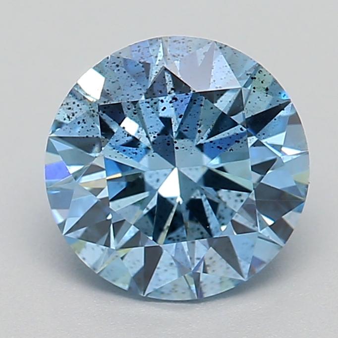 0.90 Ct. Fancy Vivid Blue Round Lab Grown Diamond