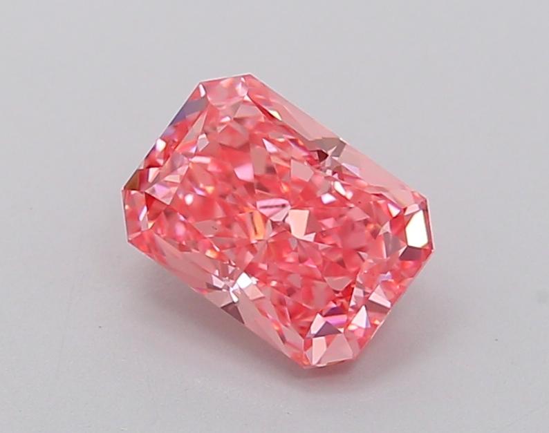 1.23 Ct. Fancy Vivid  Pink Radiant Lab Grown Diamond