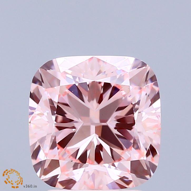 3.02 Ct. Fancy Intense Pink Cushion Lab Grown Diamond