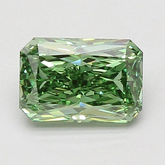 1.56 Ct. Fancy Vivid Green Radiant Lab Grown Diamond