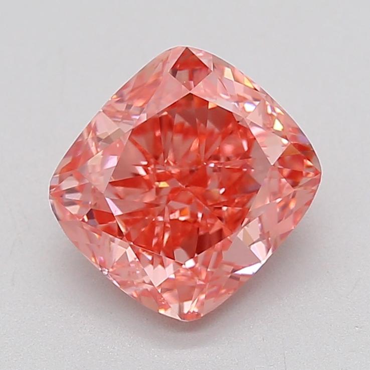 2.24 Ct. Fancy Vivid  Pink Cushion Lab Grown Diamond