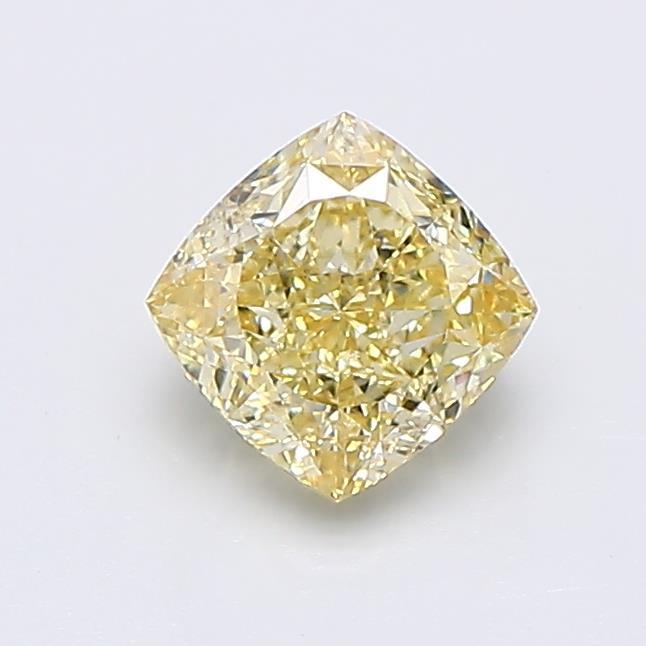 1.04 Ct. Fancy  Yellow Cushion Lab Grown Diamond