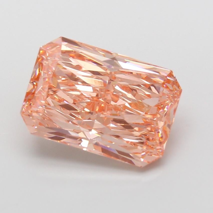 7.09 Ct. Fancy Vivid Pink Radiant Lab Grown Diamond