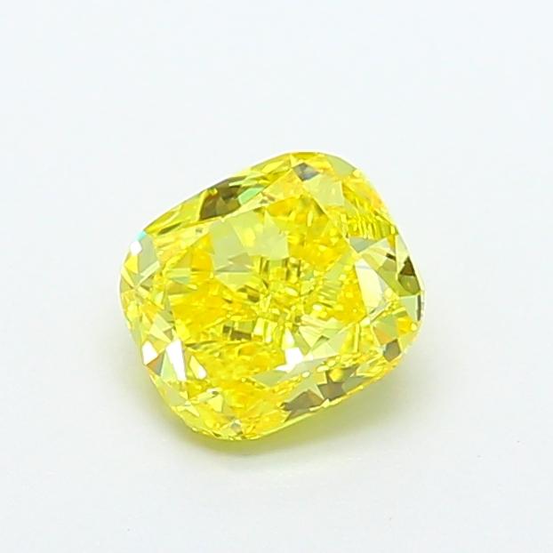 1.04 Ct. Fancy Vivid  Yellow Cushion Lab Grown Diamond
