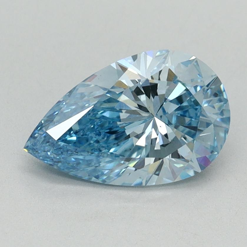 1.23 Ct. Fancy Vivid Blue Pear Lab Grown Diamond