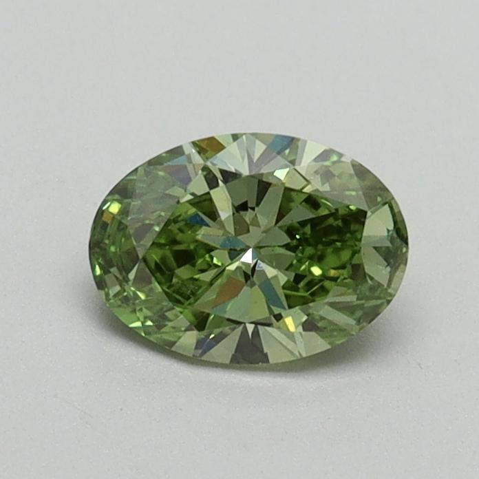 0.50 Ct. Fancy Vivid Green Oval Lab Grown Diamond