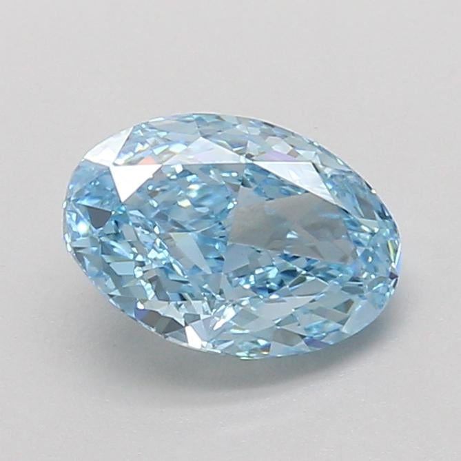 1.55 Ct. Fancy Vivid Blue Oval Lab Grown Diamond