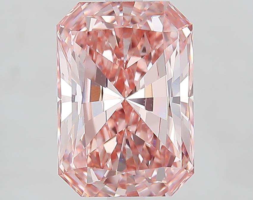 3.86 Ct. Fancy Vivid Pink Radiant Lab Grown Diamond
