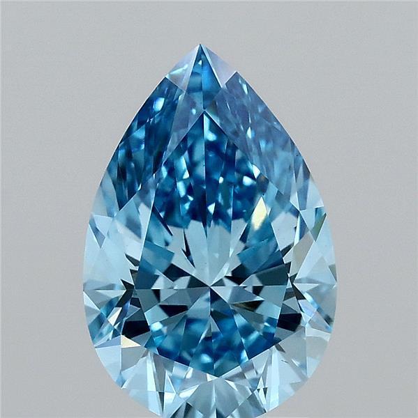 2.11 Ct. Fancy Vivid  Blue Pear Lab Grown Diamond