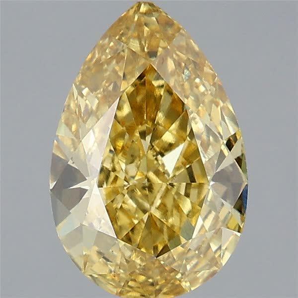2.07 Ct. Fancy Vivid Yellow Pear Lab Grown Diamond