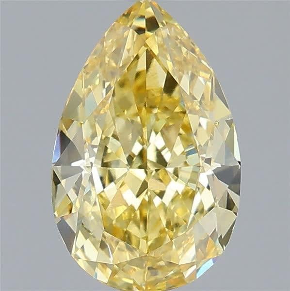 2.05 Ct. Fancy Vivid Yellow Pear Lab Grown Diamond
