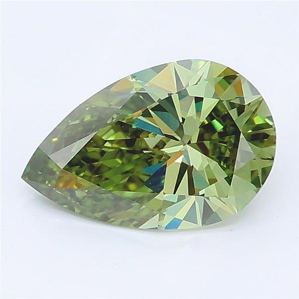 1.50 Ct. Fancy Vivid Green Pear Lab Grown Diamond