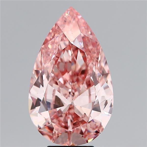 5.86 Ct. Fancy Intense Brownish Pink Pear Lab Grown Diamond