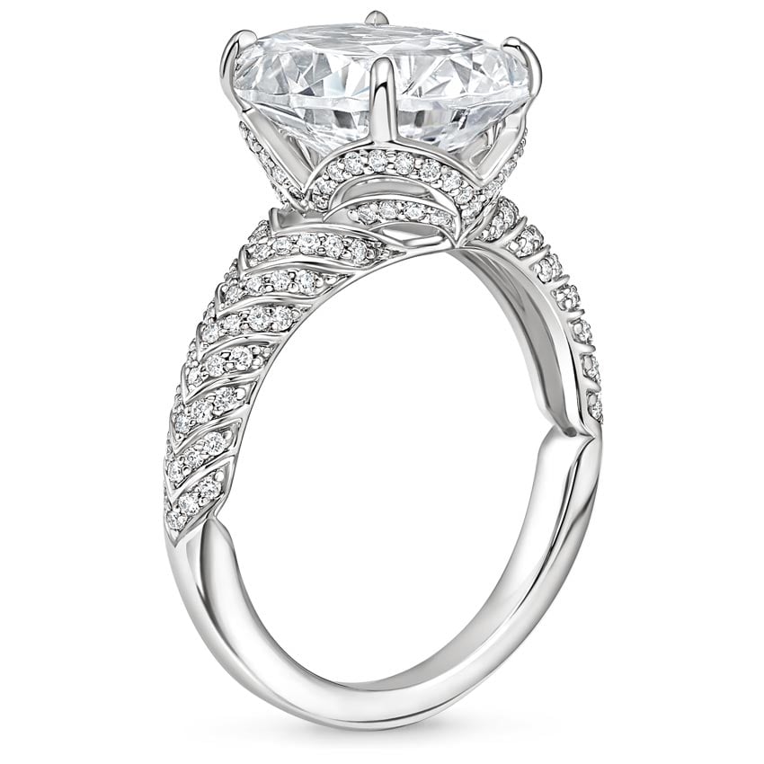 18K White Gold Nola Diamond Ring, large side view