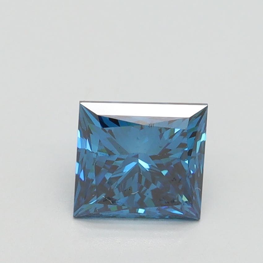 1.05 Ct. Fancy Vivid Blue Princess Lab Grown Diamond