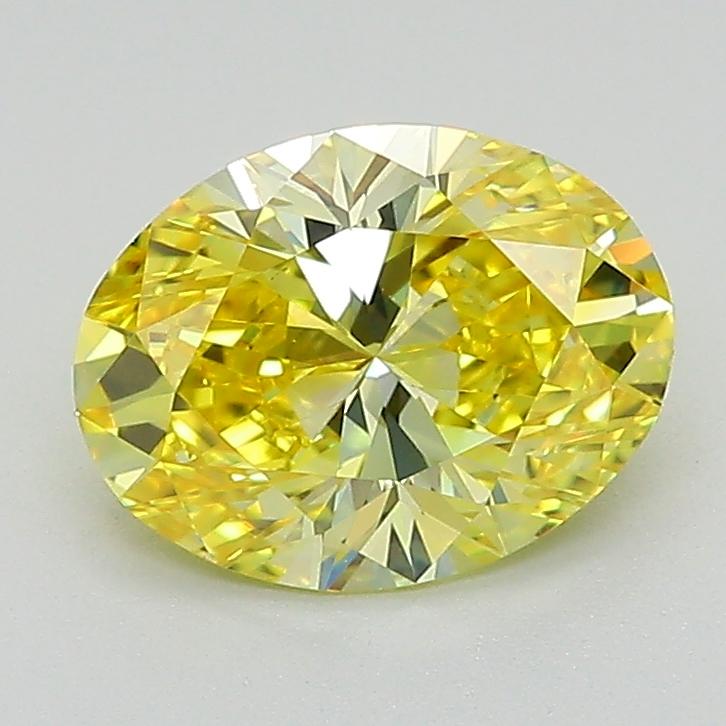 1.53 Ct. Fancy Intense Yellow Oval Lab Grown Diamond