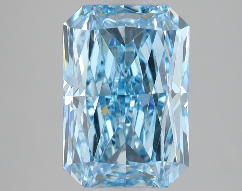 3.07 Ct. Fancy Vivid Blue Radiant Lab Grown Diamond