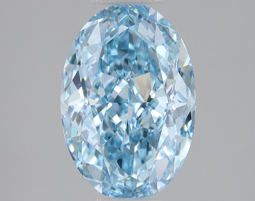 2.04 Ct. Fancy Vivid Blue Oval Lab Grown Diamond
