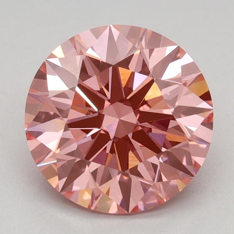 1.55 Ct. Fancy Vivid Pink Round Lab Grown Diamond