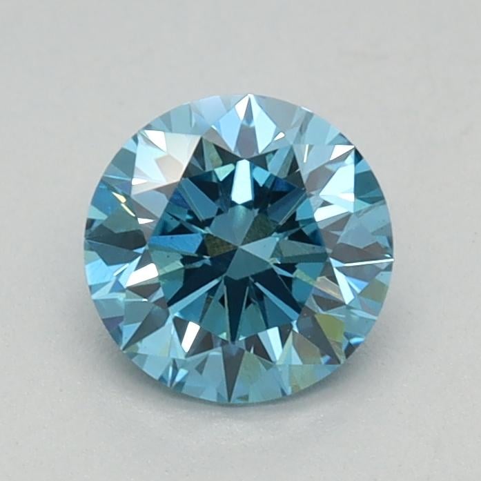0.59 Ct. Fancy Vivid Blue Round Lab Grown Diamond