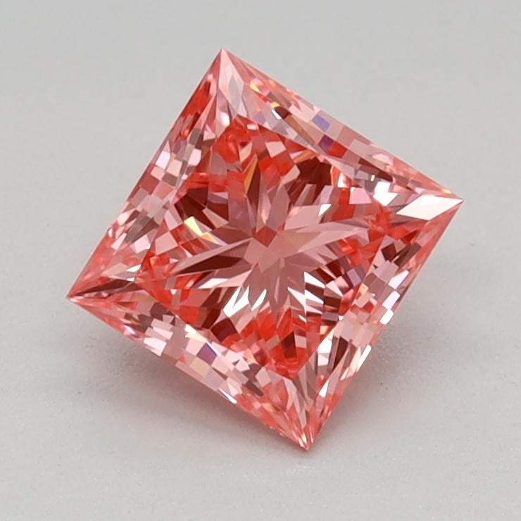 0.73 Ct. Fancy Vivid Pink Princess Lab Grown Diamond