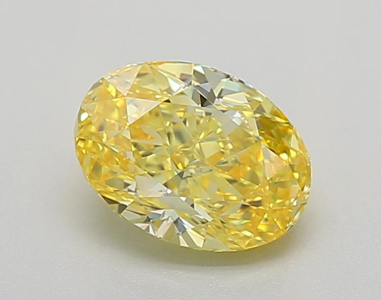 1.08 Ct. Fancy Vivid  Yellow Oval Lab Grown Diamond