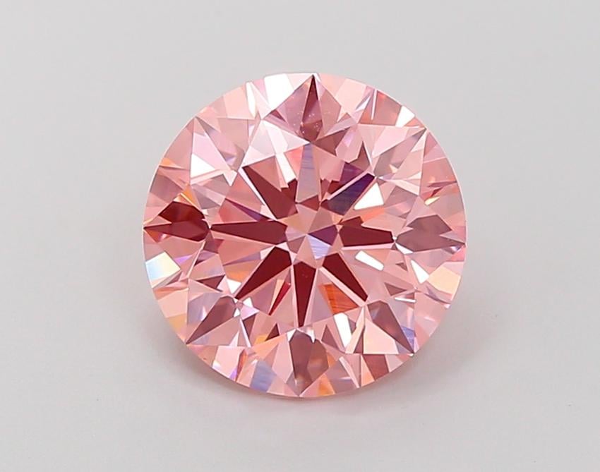 3.03 Ct. Fancy Vivid Pink Round Lab Grown Diamond