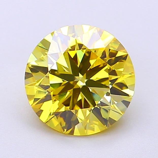 1.55 Ct. Fancy Vivid Yellow Round Lab Grown Diamond