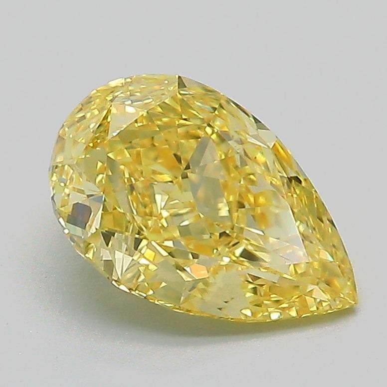 1.74 Ct. Fancy Vivid Yellow Pear Lab Grown Diamond