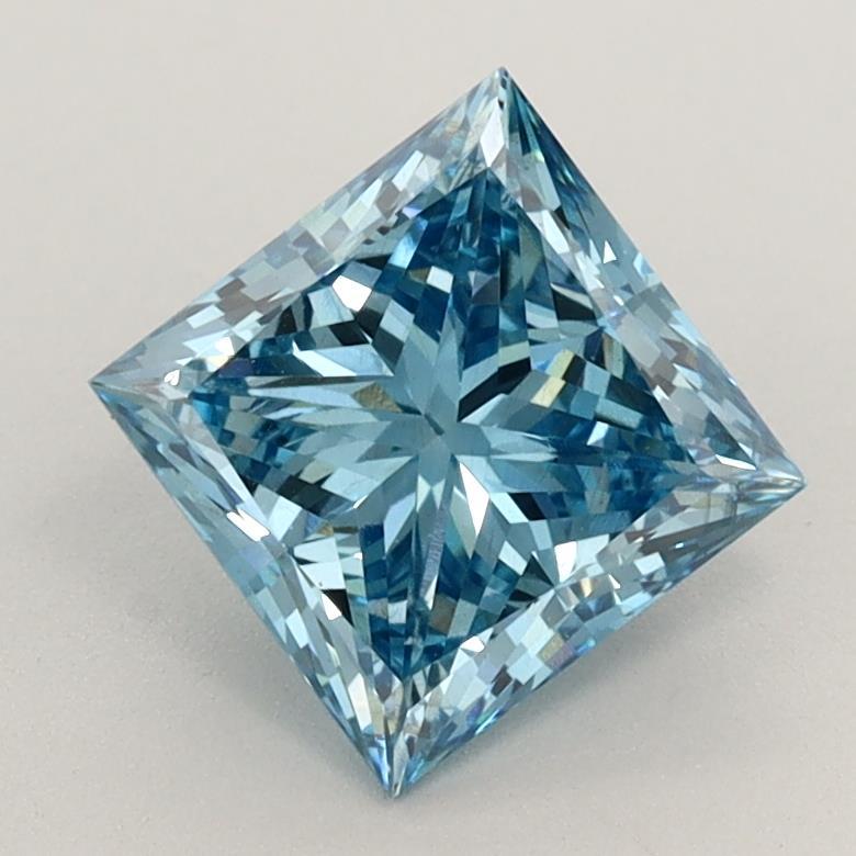 1.50 Ct. Fancy Vivid Blue Princess Lab Grown Diamond