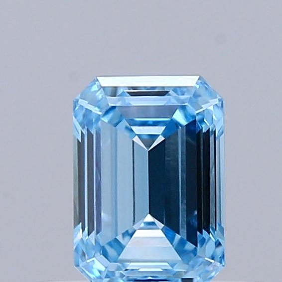0.54 Ct. Fancy Vivid Blue Emerald Lab Grown Diamond