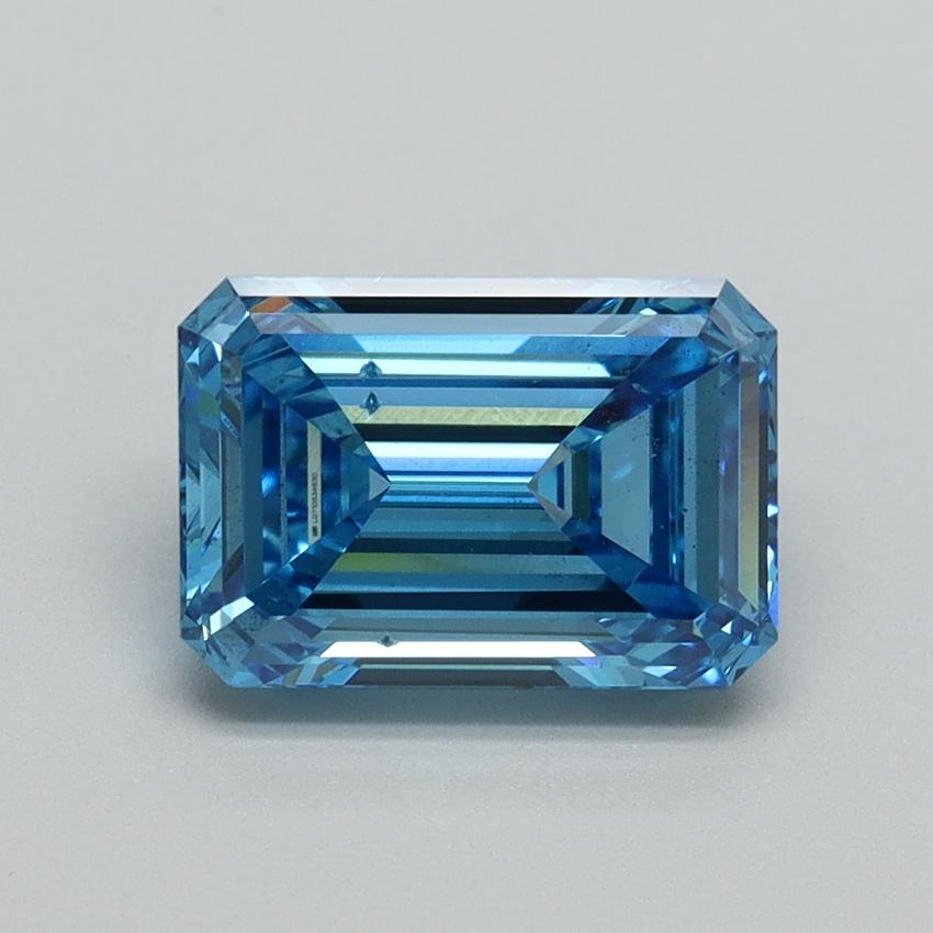 2.01 Ct. Fancy Vivid Blue Emerald Lab Grown Diamond