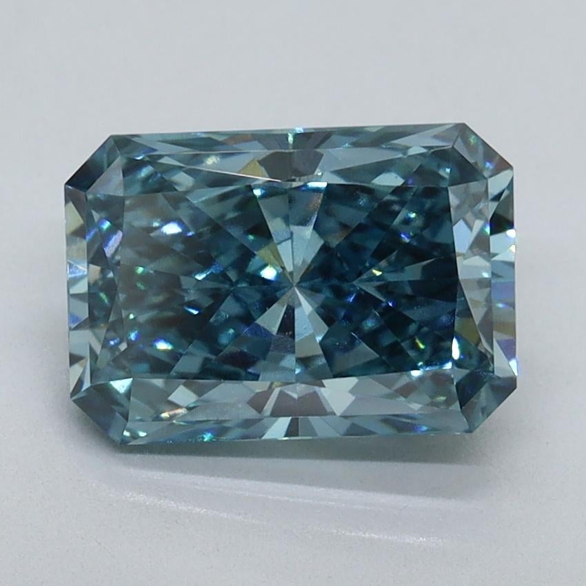 2.09 Ct. Fancy Vivid Blue Radiant Lab Grown Diamond