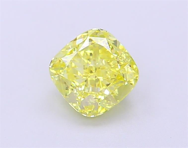 1.10 Ct. Fancy Intense  Yellow Cushion Lab Grown Diamond