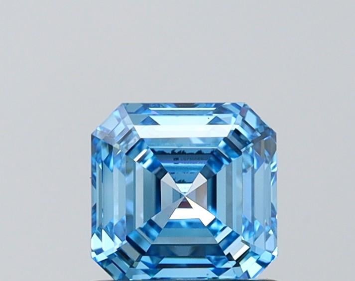 1.02 Ct. Fancy Vivid Blue Asscher Lab Grown Diamond